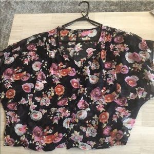 Sheer floral shirt